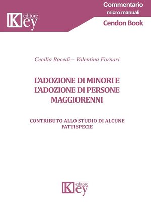 cover image of L'adozione di minori e di persone maggiorenni
